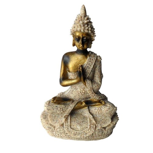 Hand carved sandstone seated - hand,