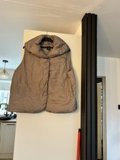 Gap Down Insulated Body Warmer Gilet Light Olive  With Big Collar Size XL