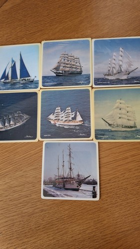 Vintage tall ships around - vintage,