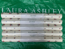 Laura Ashley Claudia’s Rose  Wallpaper Vintage -5 ROLLS-Same Batch Free P&P RARE