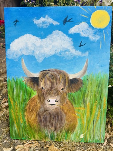 Hand painted highland - highland, cow