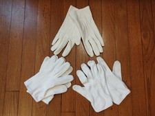  3 Pairs White Masonic Craft Gloves Freemason Masonic Regalia.