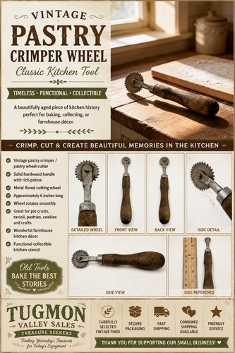 Vintage pastry crimper cutter - vintage,