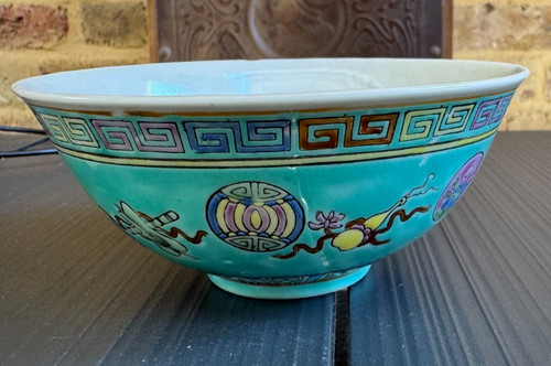 Chinese famille rose - rose, turquoise