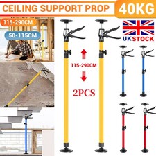 2x Drywall Plasterboard Builder Ceiling Easy Support Props 115-290cm / 50-115cm