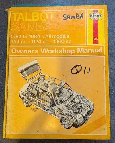Haynes workshop manual talbot - manual,