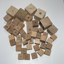 WOOD CUBES ASSORTED 40MM TO 75MM WOODEN CUBES FOR CRAFTING DIY ETC. USED
