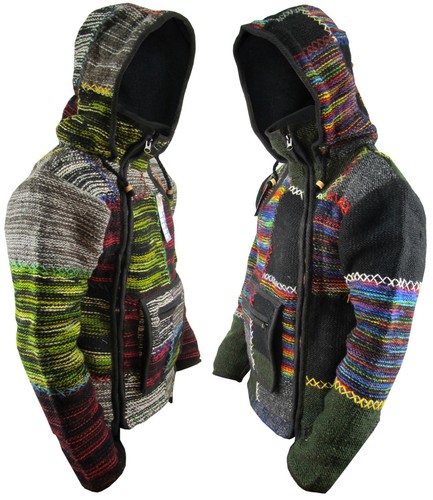 Men woolen patchwork knit - men's,