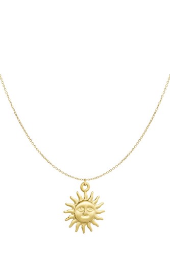 14ct gold plated sun pendant - 14ct,