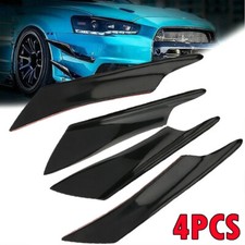 4x Car Front Bumper Fins Spoiler Canards Refit Carbon Fiber Auto Accessories NEW