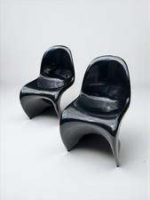 Mid Century Vintage Verner Panton S Chairs A Set  2 For Herman Miller Dated 1973