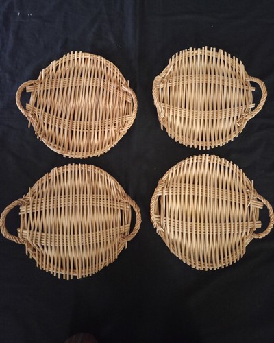 Wicker rattan serving - 4, wicker/rattan