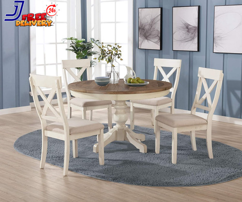 Round dining table set with - set,