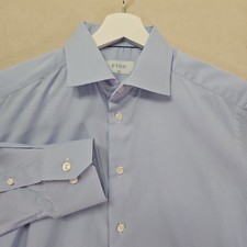 Eton Light Blue Plaid Men's