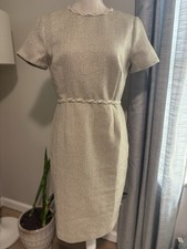 NEW Ann Taylor Gold Shimmer Sheath Business Dress Size 6 MSRP $210