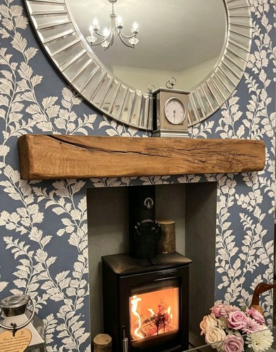 Farmhouse oak mantle - farmhouse,
