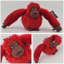 Kipling Monkey Key Ring Chain Bag Charm Soft Plush Thumb Sucking Toy RARE