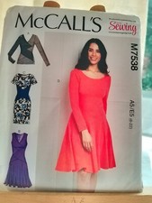 McCalls Sewing Pattern M7538 -