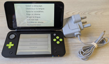 Nintendo 2DS XL Console Black and Green with Charger