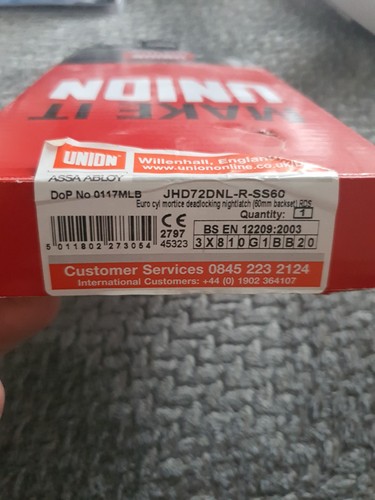 Union 60mm hd72 deadlocking - 60mm,