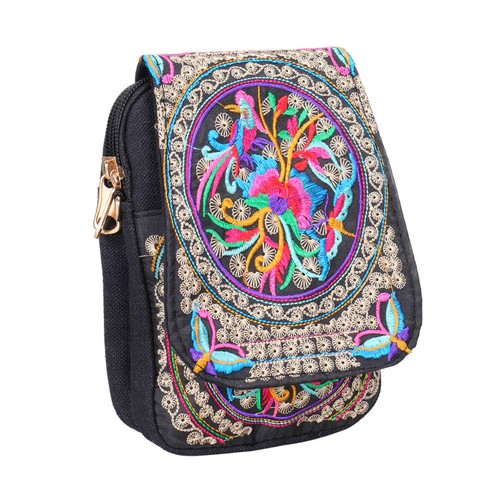 Embroidered purse shoulder bag - purse,