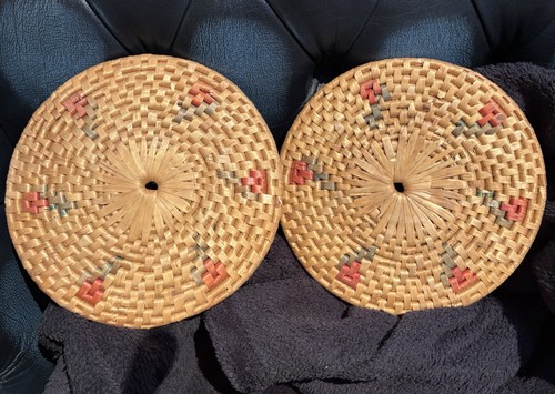 Vintage set two rattan - set,