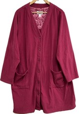 Carole Hochman Sleepwear Ladies Pink Fleece Cardigan Size 2XL