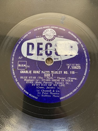 Charlie kunz 78rpm - kunz, piano