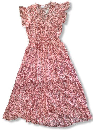 Pink and red ruffle sleeve