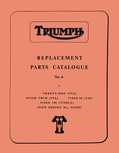 Triumph tiger 100 parts - tiger, book
