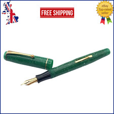 VINTAGE MENTMORE AUTOFLOW FOUNTAIN PEN JADE GREEN 14K GOLD STUB FINE NIB ENGLAND