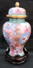 Chinese Cloisonne Lidded Urn &