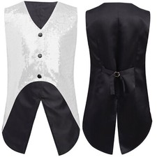 UK Boys Sequin Vest Waistcoat