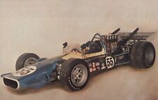 Indianapolis 1960's Brawner Hawk Race Car #55 Halibrand Engineering Postcard