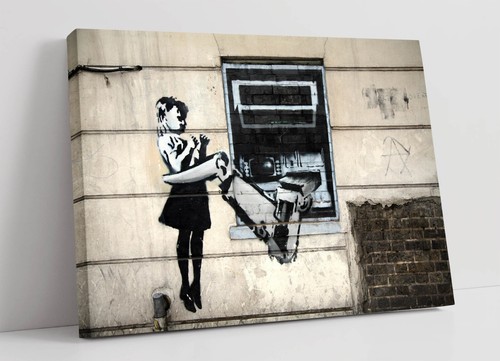 Banksy graffiti cash - graffiti,