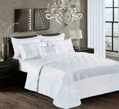 Crushed velvet bedspread - crushed,