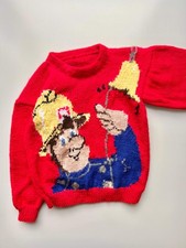 Hand Knitted Fireman Sam