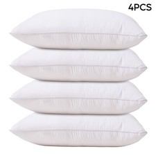 2 4-Pack Hotel Quality Pillows Inner Soft & Firm Polyester Inserts Zips Closure
