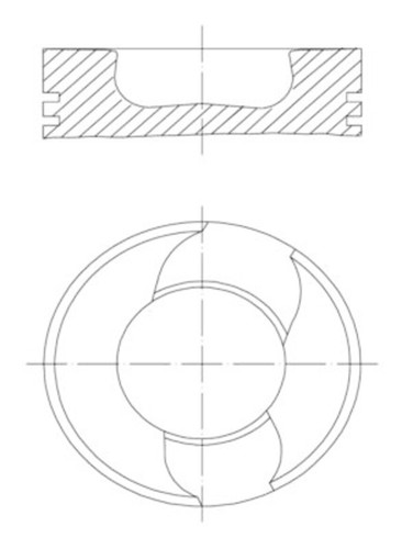 Piston mahle fits man - piston,
