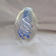 GLASS PAPERWEIGHT BLUE WINDS