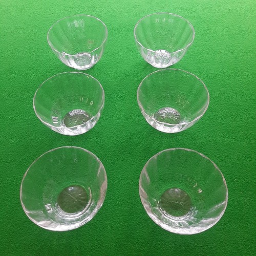 Daum crystal bowls - set, 6
