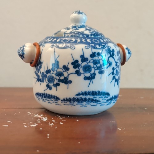Vintage blue white ceramic - &,