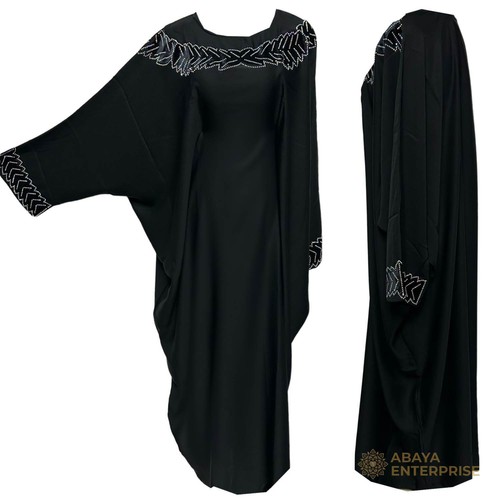 Black batwing abaya farasha - batwing,