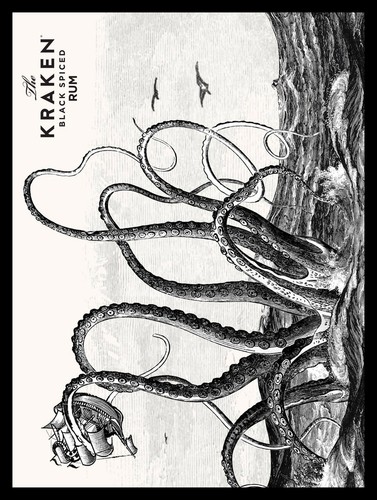 Kraken rum retro - retro, metal