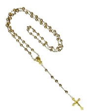 Rosary Bead Necklace with Silver Crucifix Cross Pendant Rosary Fashion  Necklace