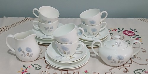 Wedgewood ice rose cups - ice, 6
