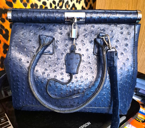 Ladies navy blue textured - blue,