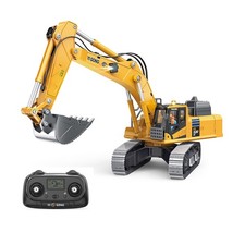 1/50 Mini RC Excavator YG520 Metal Bucket Tracks RTR Digger Toy W/ Lights Sound