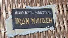 Vintage Iron Maiden Heavy Metal Sew on Back Patch Badge 3.6 x 1.75 Inches