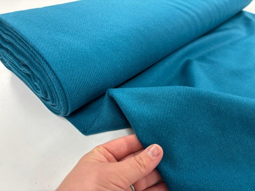 Teal wool fabric - teal, venice